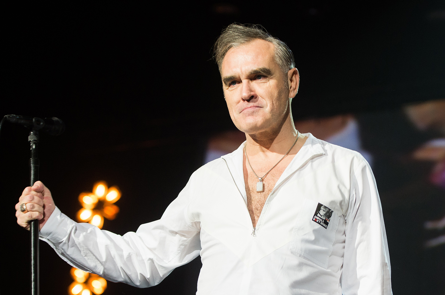 Morrissey Performs At O2 Arena In London