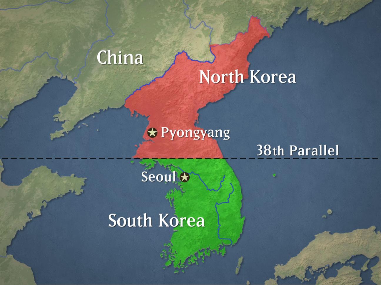 North-and-South-Koreamap